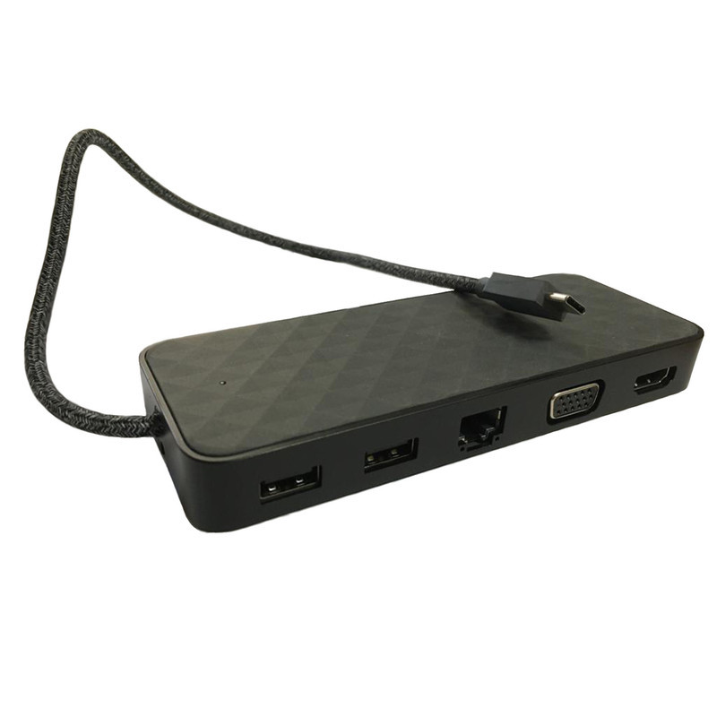 مبدل USB-C به HDMI  VGA  LAN  USB-C  USB-A اچ پی مدل Travel Dock