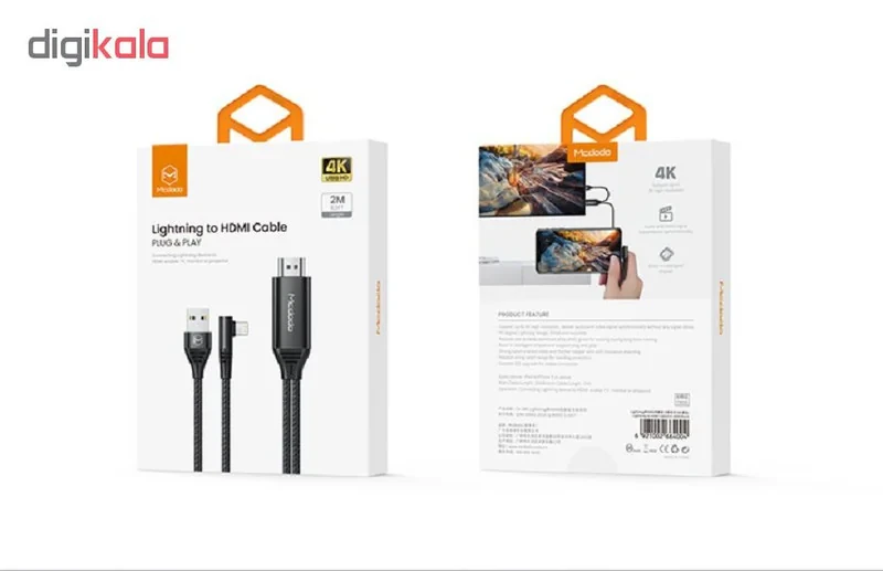 کابل تبدیل HDMI به لایتنینگ USB مک دودو مدل CA-640 طول 2 متر