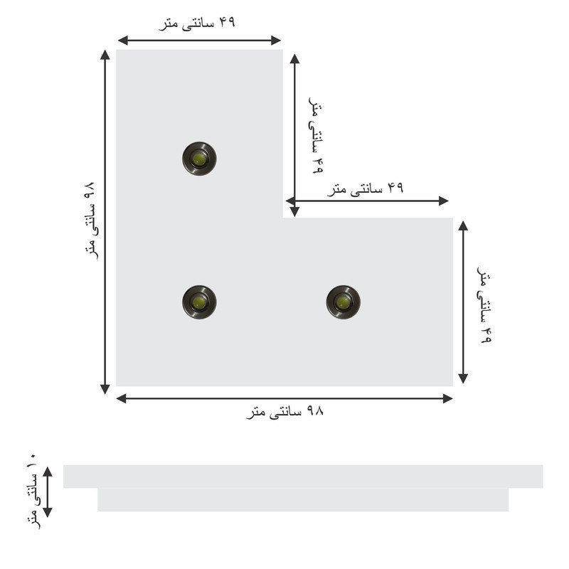 کناف پیش ساخته سقف مدل آرک طرح چند وجهی کد LS4 بسته 4 عددی