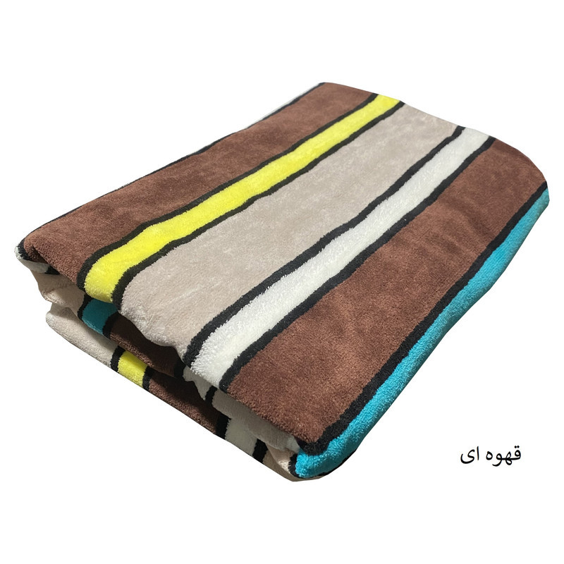 حوله استخری ماندگار طرح راه راه سایز 70x130 سانتی متر