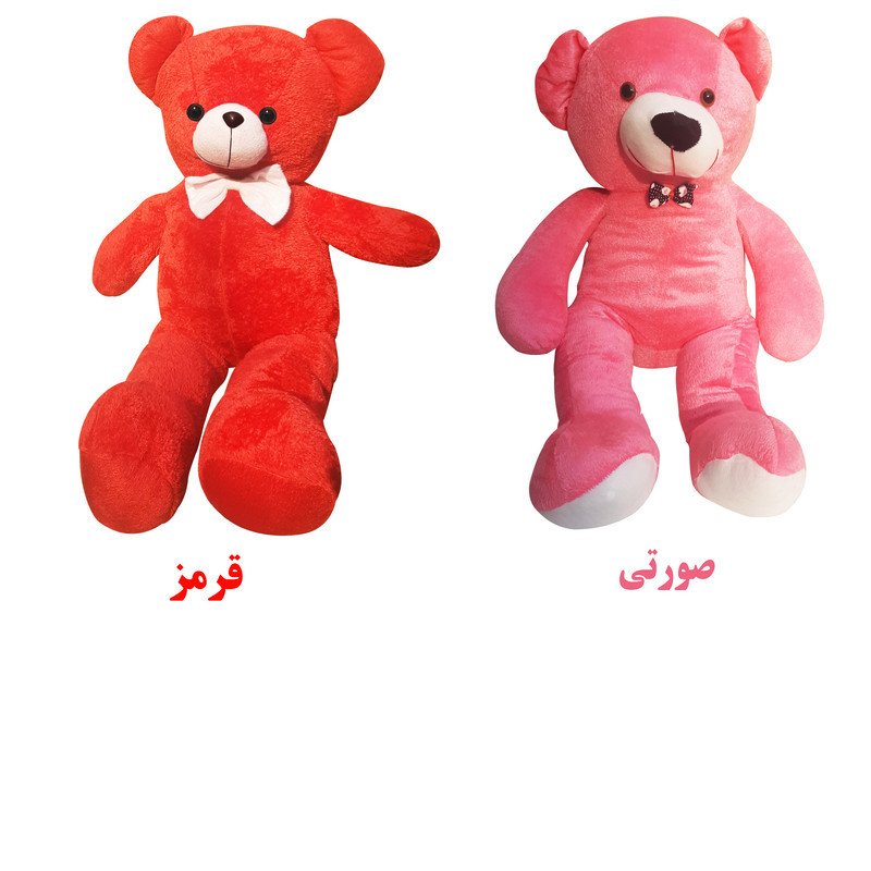 عروسک طرح خرس پاپیونی کد 6 ارتفاع 100 سانتی متر