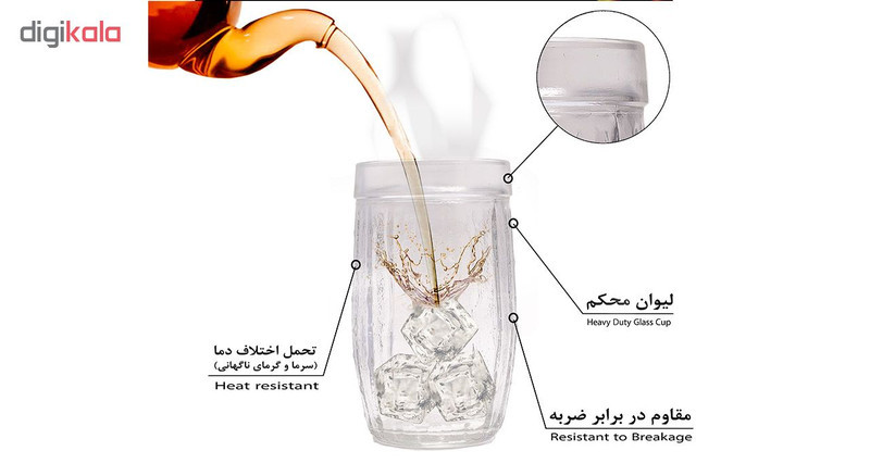 لیوان مدل HEND-1215 بسته 2 عددی