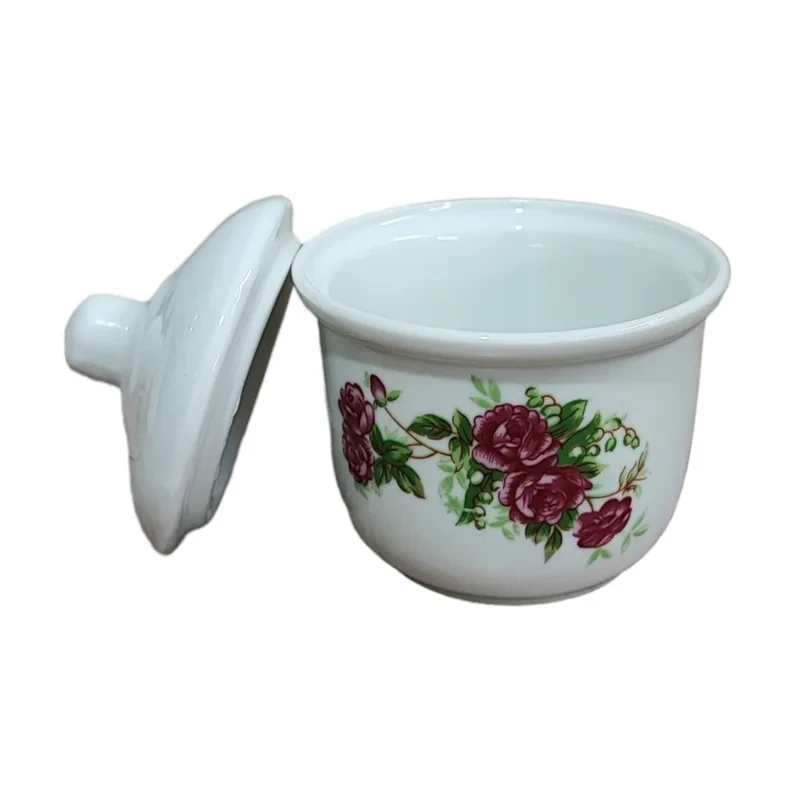 قندان مدل گلسرخی چینی مرجان کد 12