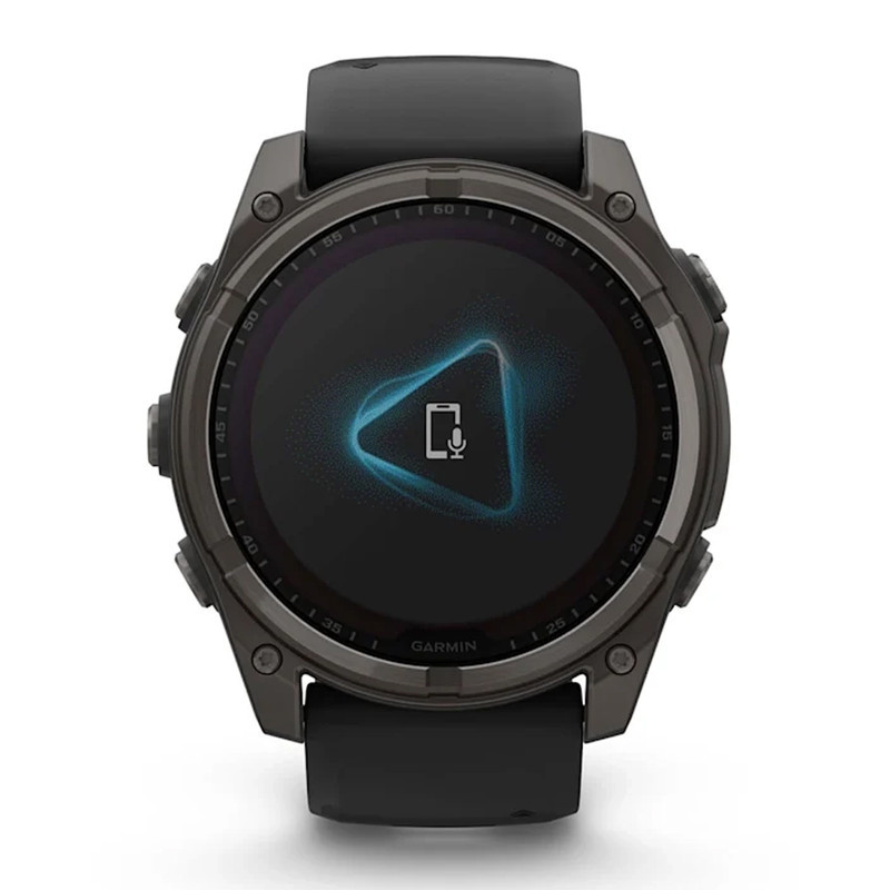 ساعت هوشمند 47 میلی‌متری گارمین مدل Fenix 8 Solar Sapphire با بند سیلیکونی