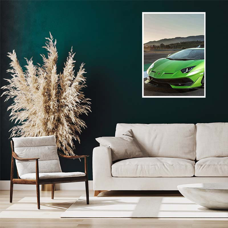 پوستر کارنيکا طرح لامبورگینی اونتادور Lamborghini Aventador کد 17995 مجموعه 8 عددی