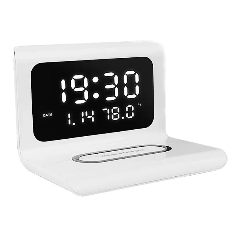 ساعت رومیزی مدل وایرلس شارژر کد Qi-01