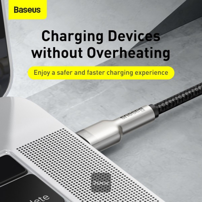 کابل تبدیل USB-C باسئوس مدل Cafule Series Metal Data Cable (100W) طول 1 متر