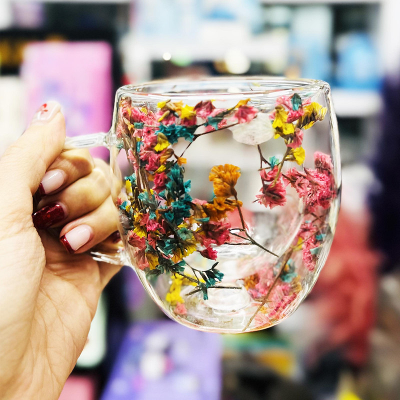 لیوان مدل گل بهاری
