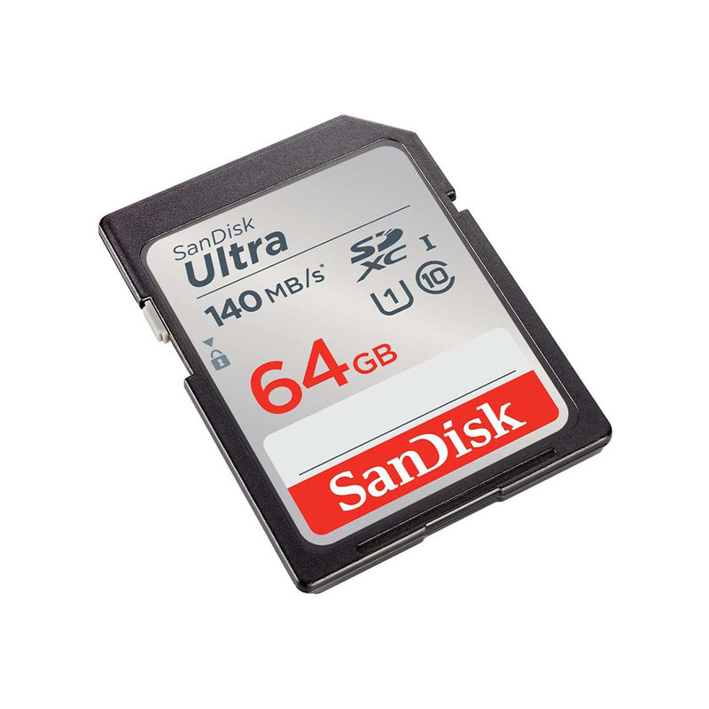 کارت حافظه SDXC سن دیسک مدل Ultra کلاس 10 استاندارد UHS-I U1 سرعت 140MBps ظرفیت 64 گیگابایت