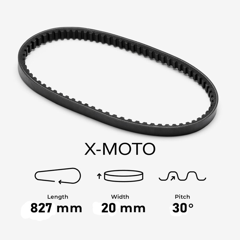 تسمه موتور سیکلت ایکس موتو مدل X-Moto MRT 827 مناسب برای NVXطرح آیروکس