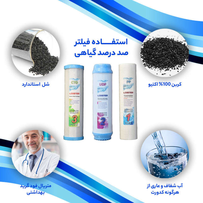 فیلتر دستگاه تصفیه آب لابستر مدل  Economi RO-H09 ممبران مجموعه 9 عددی