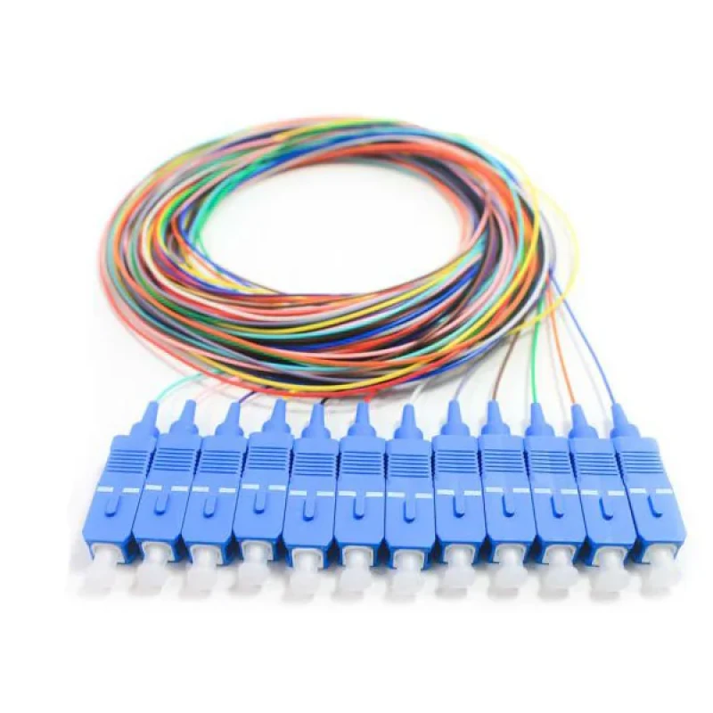 پیگتیل فیبر نوری مدل رنگی کد SC-UPC-SM 2M بسته 60 عددی