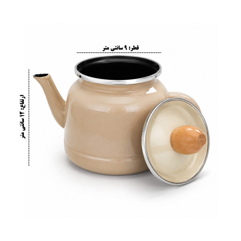 ست کتری و قوری آلِو مدل Toprak-75 گنجایش کتری 2.5 لیتر گنجایش قوری 1 لیتر
