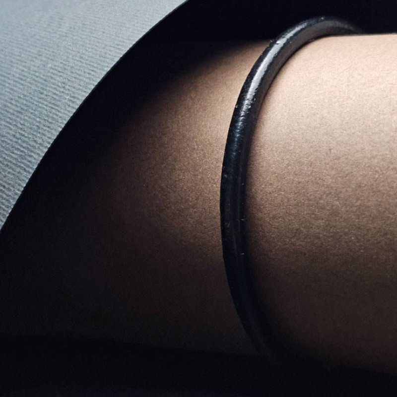 دستبند مردانه مدل چرمی رینگی