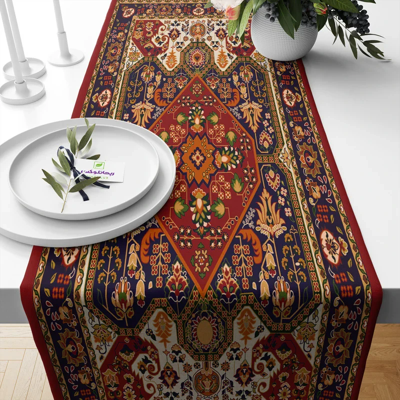 رانر ریحانلوکس مدل نقش سنتی کد RH119  سایز 143x43 سانتی‌متر