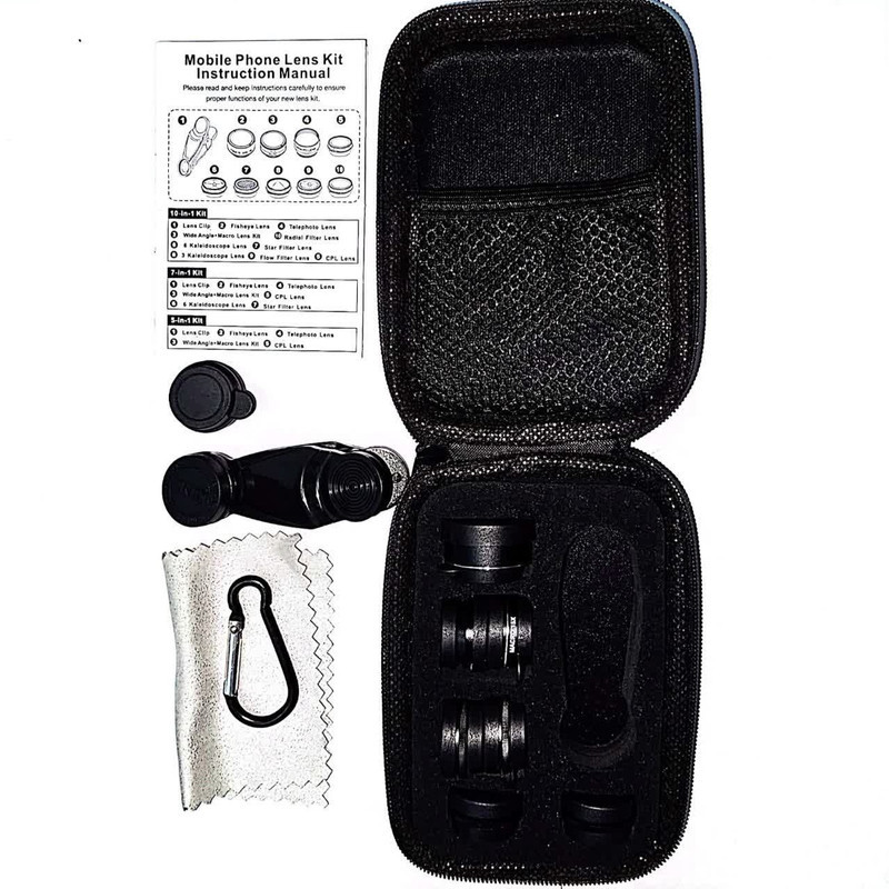 لنز کلیپسی موبایل مدل XH-1001 مجموعه 10 عددی