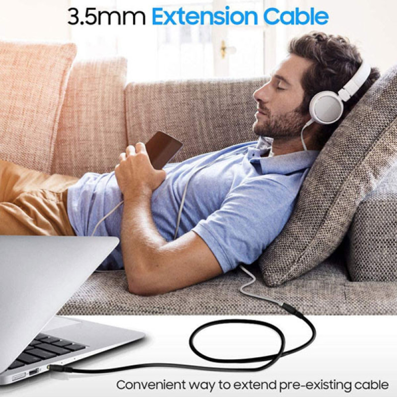 کابل افزایش طول 3.5 میلی متری صدا مدل EL-3Pole طول 3 متر