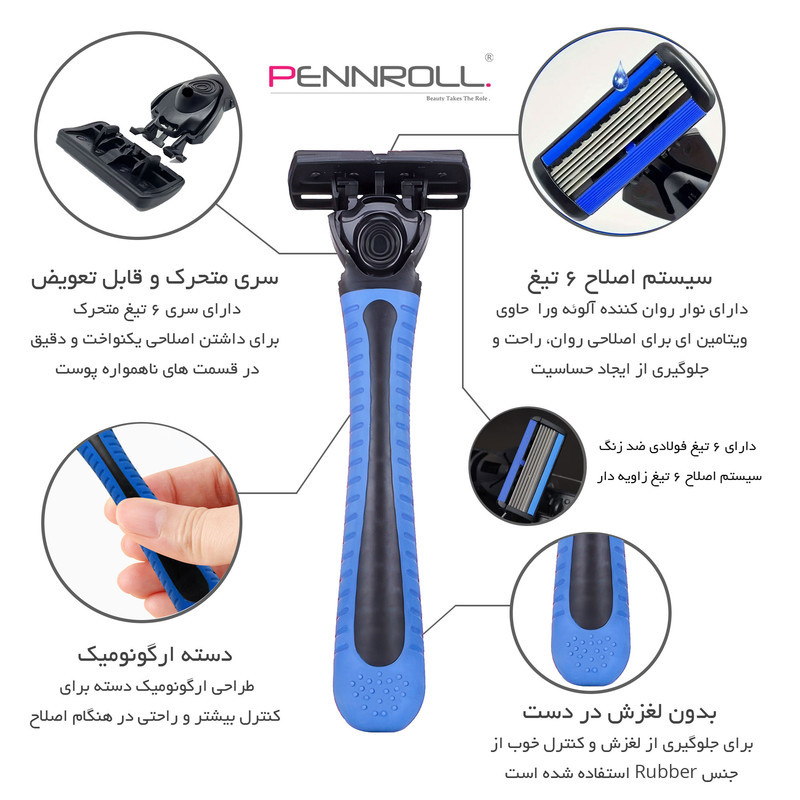خود تراش پنرول مدل PRCL - PANDA Pro 6 - X2 بسته 2 عددی
