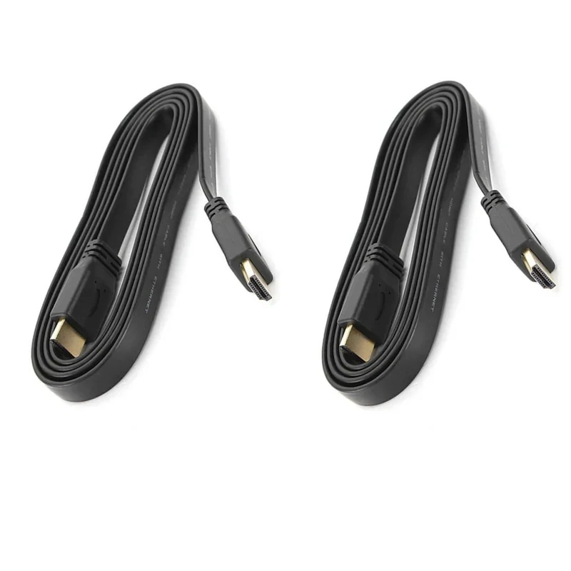 کابل HDMI مدل فلت طول 1.5 متر بسته 2 عددی