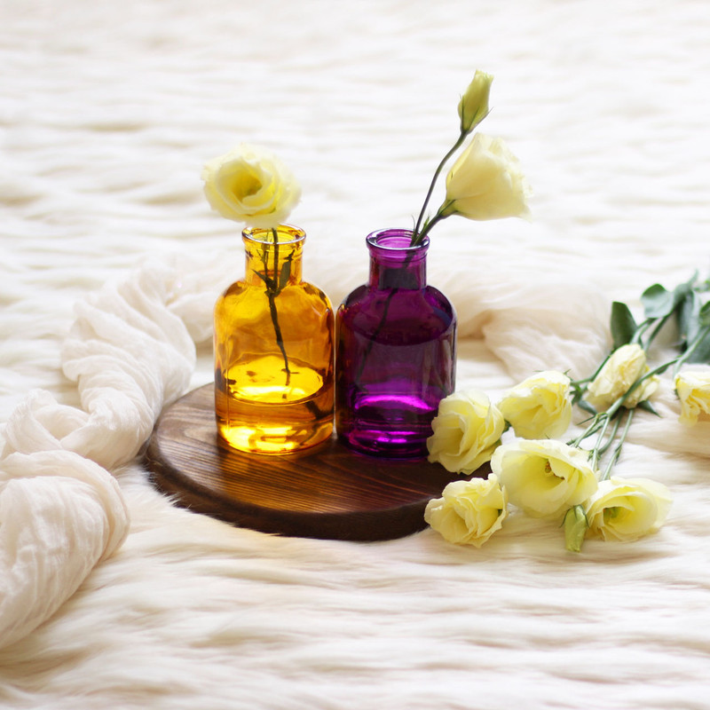 گلدان دکوری شیشه‌ای مدل SD21 بسته 2 عددی مناسب قلمه‌زنی گیاهان و گل‌های طبیعی و خشک ابعاد 13×7×7 سانتی‌متر وزن 200 گرم