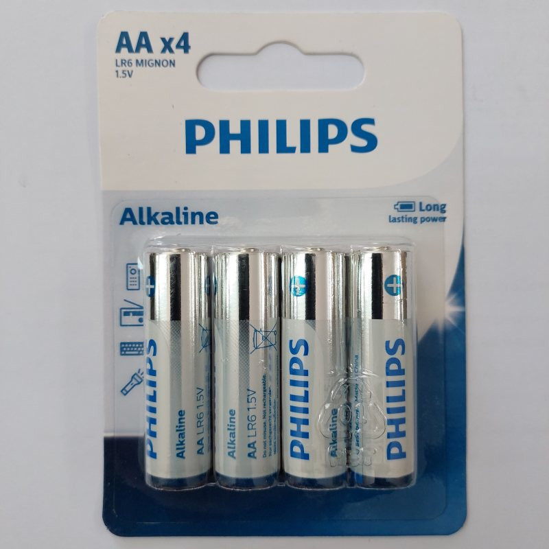 باتری قلمی و نیم قلمی فیلیپس مدل آلکالاین Alkalaine بسته هشت عددی