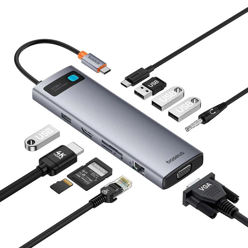 هاب 11 پورت USB-C بیسوس مدل BS-OH147