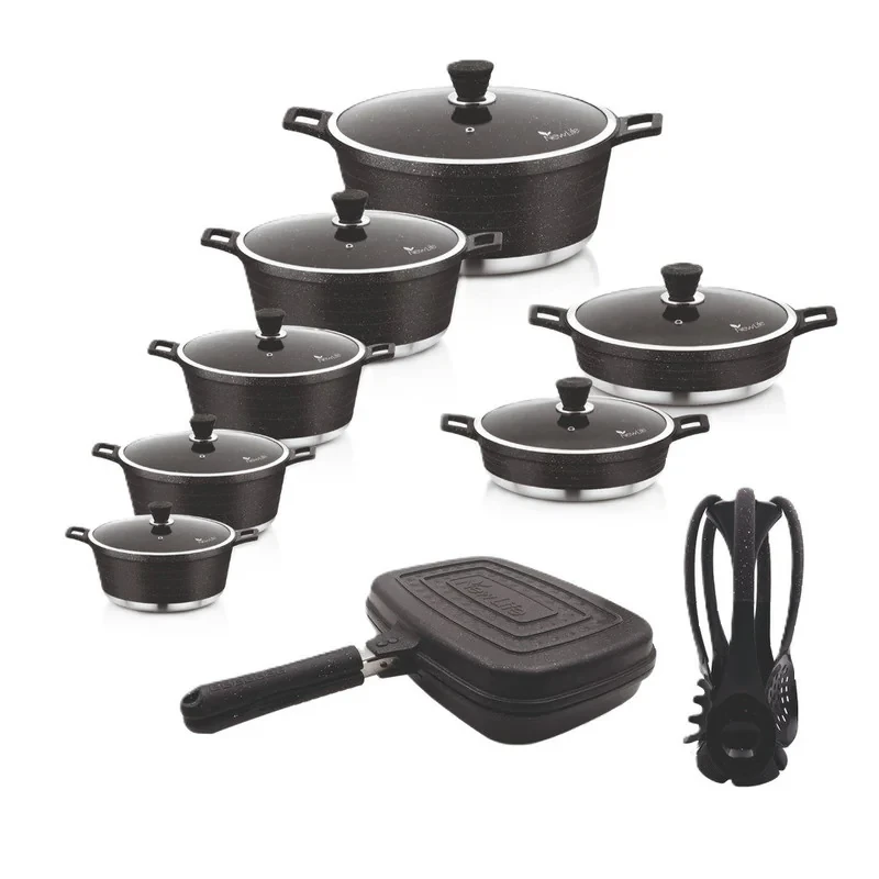 سرویس قابلمه و تابه گرانیتی 22 پارچه نیولایف مدل AFRA-6322