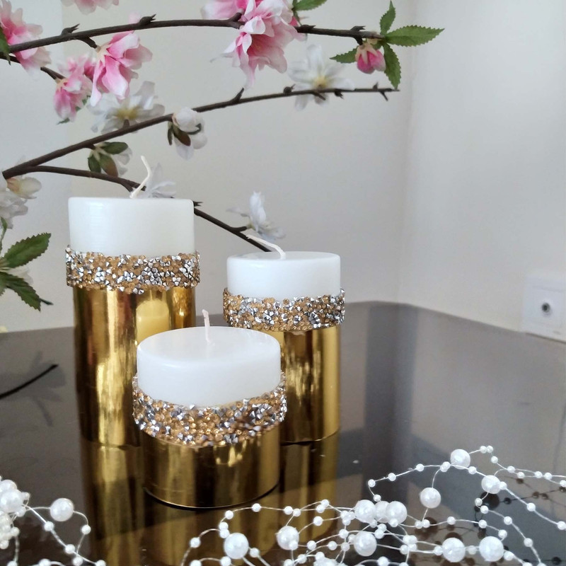 شمع طرح استوانه مدل 1406 مجموعه 3 عددی