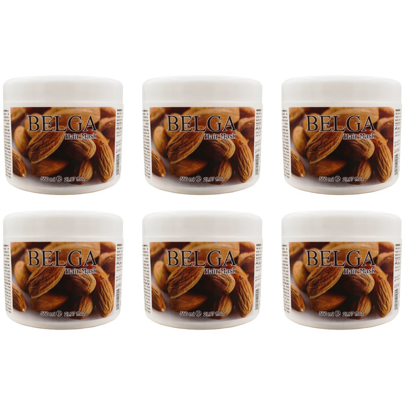 ماسک مو بلگا مدل Almond حجم 550 میلی لیتر مجموعه 6 عددی