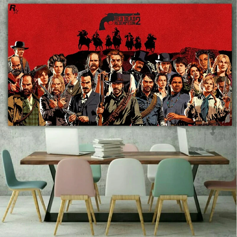 پوستر طرح RED DEAD مدل PD450