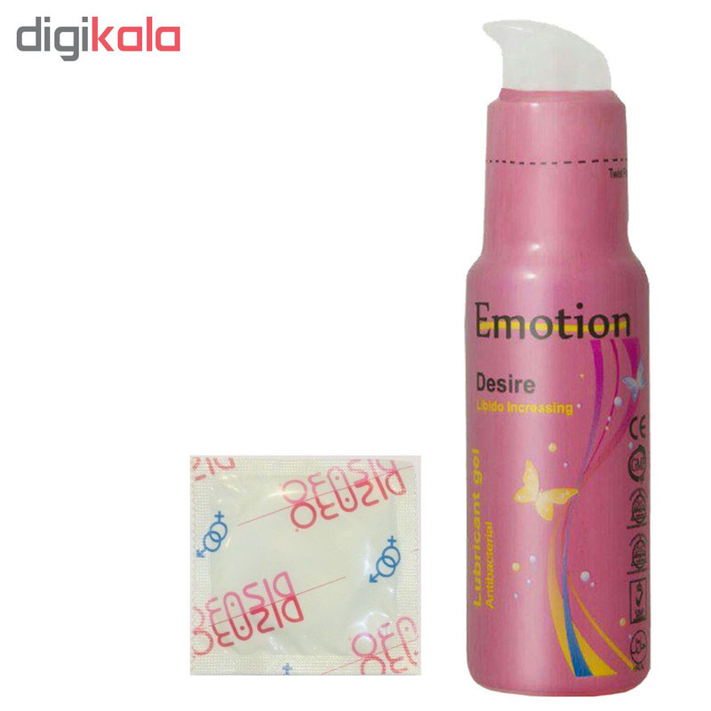 ژل افزایش میل جنسی ایموشن مدل Desire کد GE523-D حجم 75 میلی لیتر به همراه کاندوم دیزارو