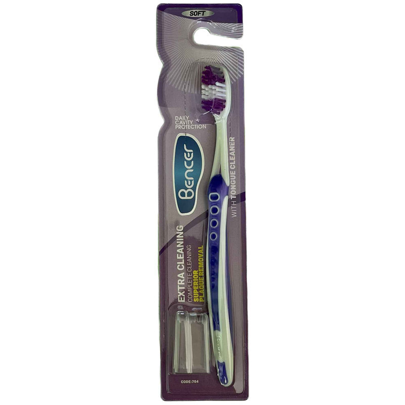 مسواک بنسر مدل EXTRA CLEANING با برس نرم بسته 3 عددی