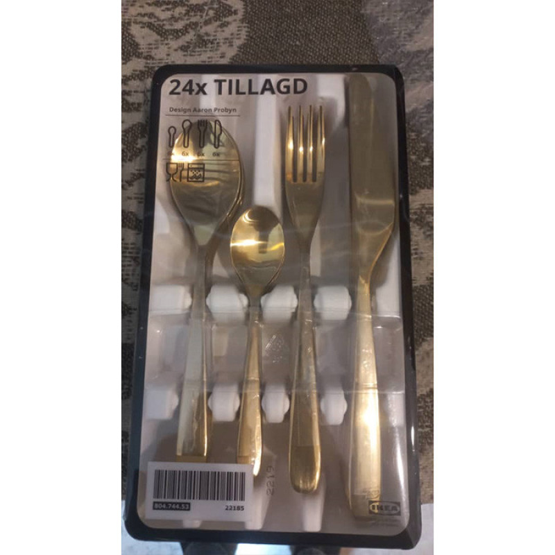 سرویس قاشق و چنگال 24 پارچه ایکیا مدل TILLAGD