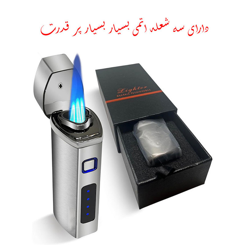 فندک مدل اتمی سه شعله طرح مانیتور دار کلیکی