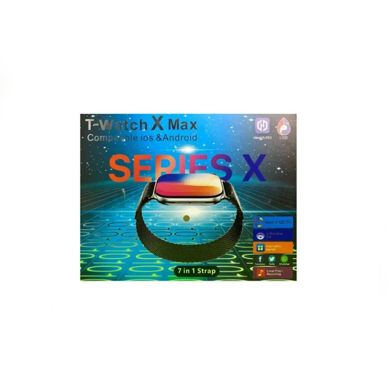 ساعت هوشمند 49 میلی متری مدل T WATCH X  MAX با بند سیلیکونی