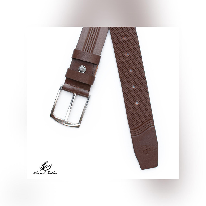 کمربند مردانه چرم عطارد مدل چرم طبیعی کد B73