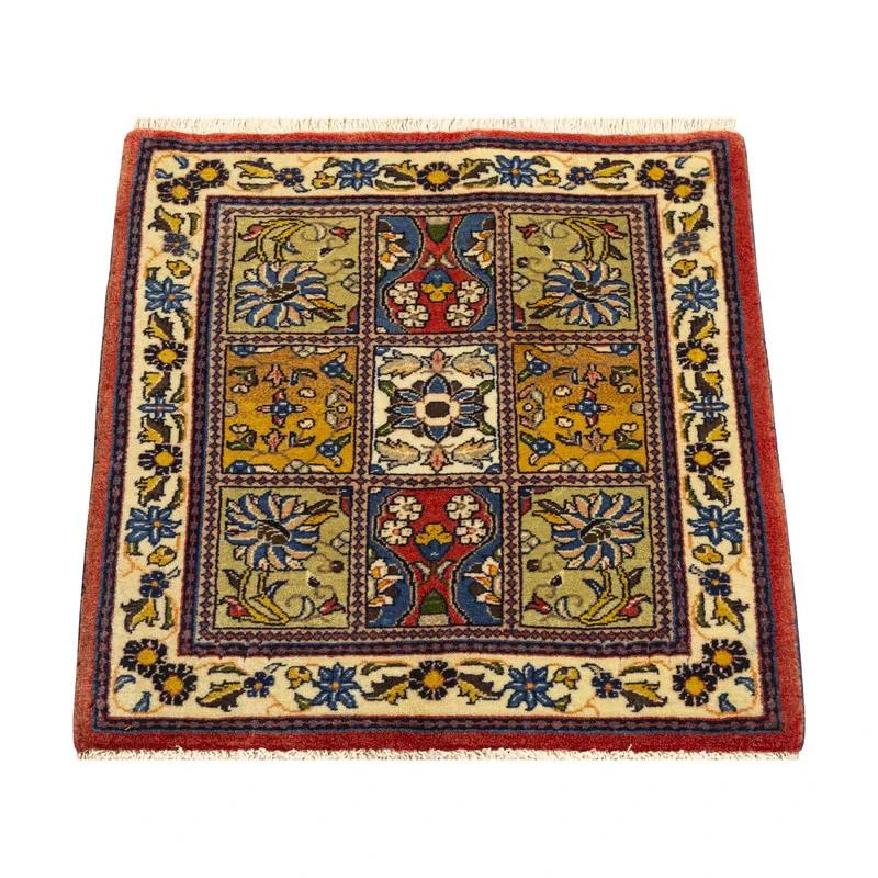 فرش دستبافت 0,3 متری مدل ساروق کد 45P9304 زمینه نخودی