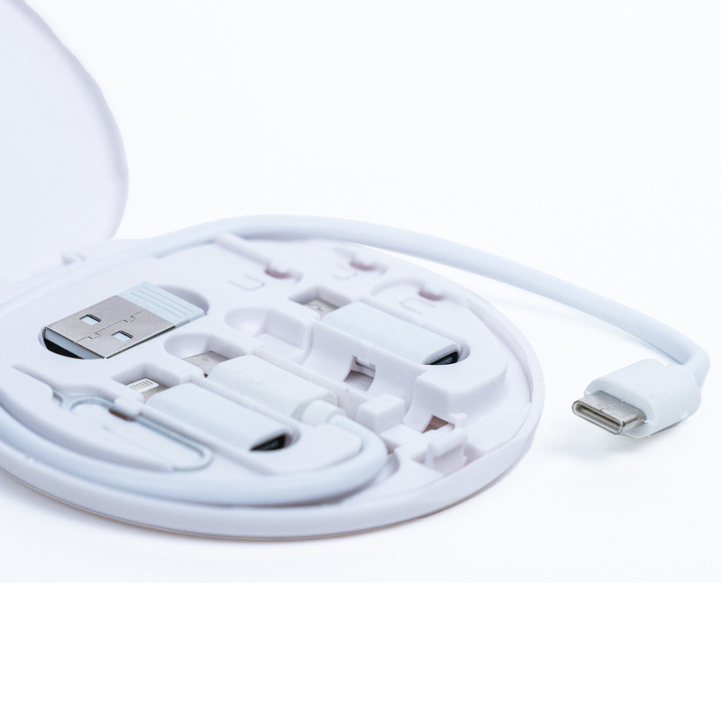 کابل تبدیل USB-C به USB-C  لایتنینگ  USB  micro-USB فوربری مدل RC190 طول 0.23 متر