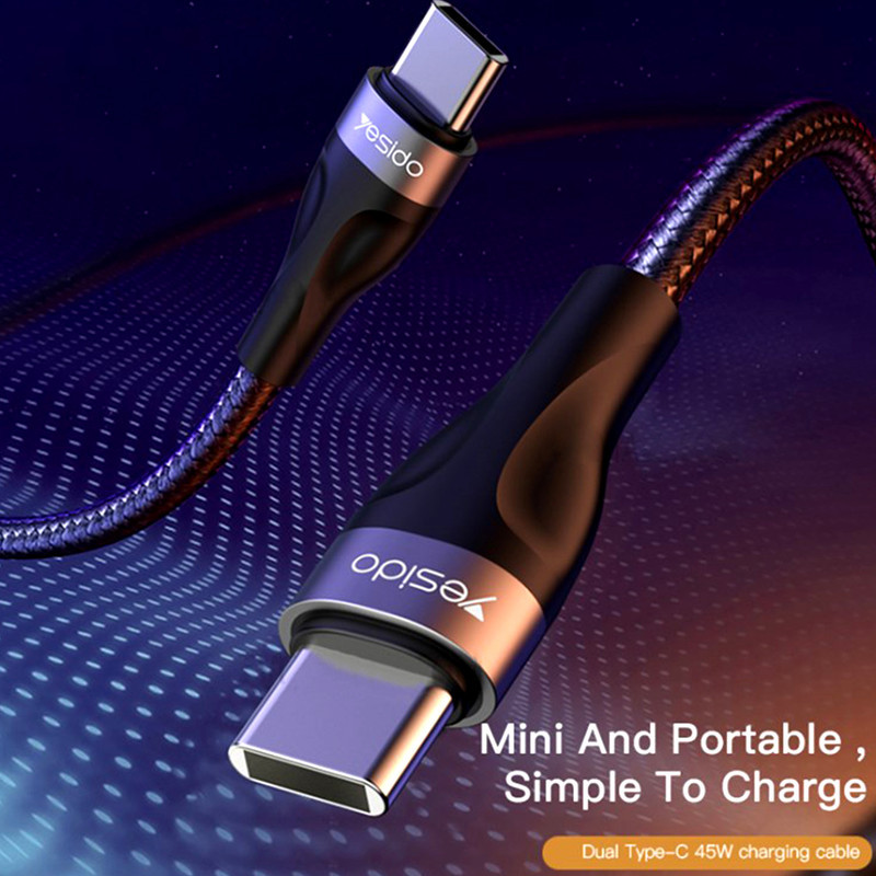 کابل تبدیل usb-C به usb-C یسیدو مدل CA83 طول 0.3 متر