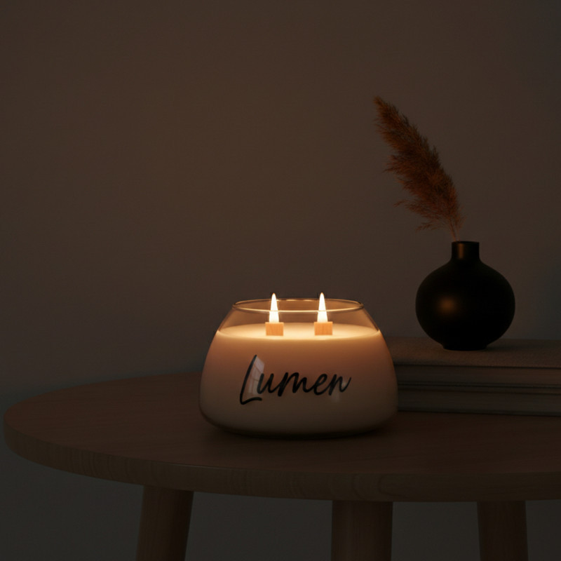 شمع دست‌ساز بدون‌بو مدل LUMEN-04 زمان اتمام 30 ساعت