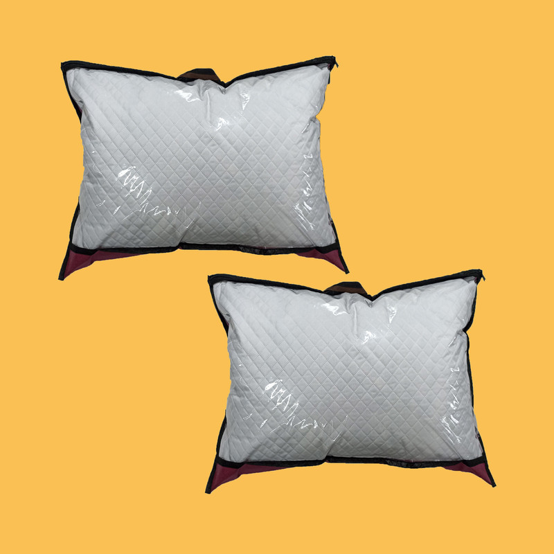 بالش مدل هتلی دولایه کد 1200G سایز 50*70 سانتی متر بسته 4 عددی