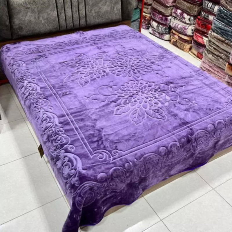پتو گلبافت مدل الوان برجسته کد 350 سایز 240x220 سانتی متر