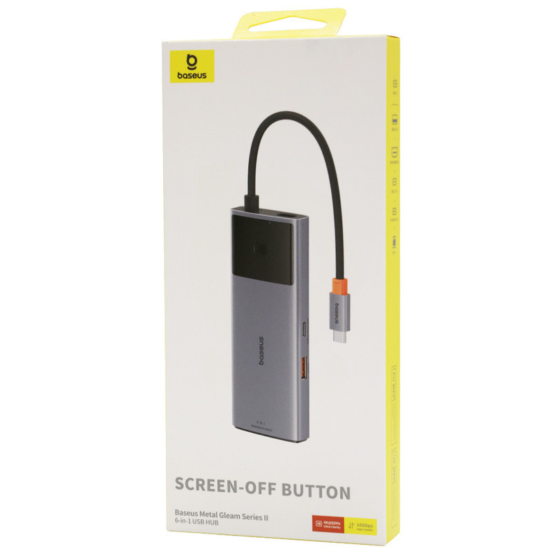 هاب 6 پورت USB-C باسئوس مدل Metal Gleam Series 2