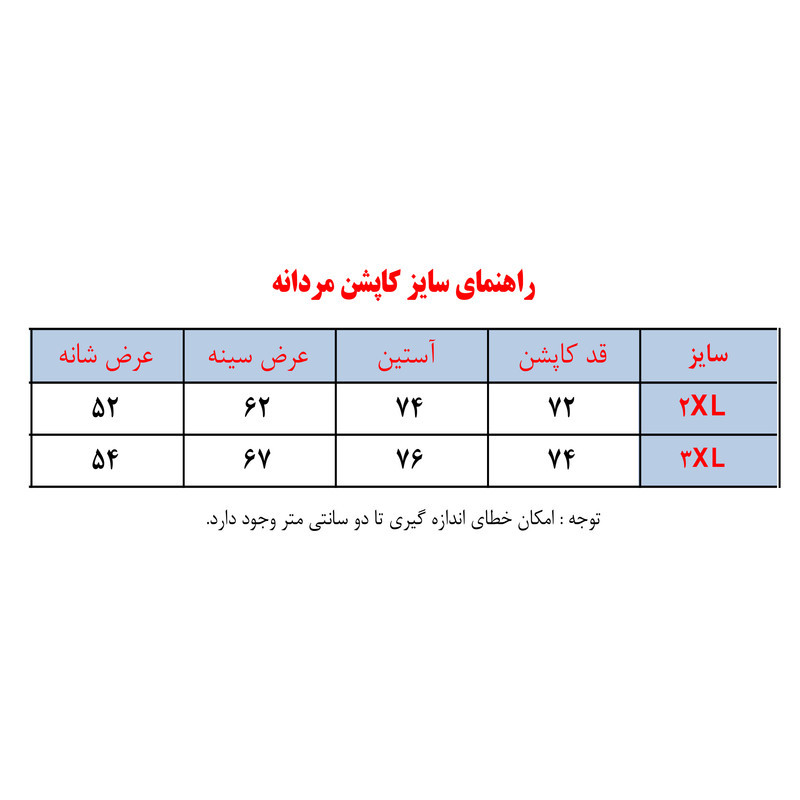 کاپشن کوتاه مردانه شمعی مدل Da-Km-BO-Co-Me-2026 1005