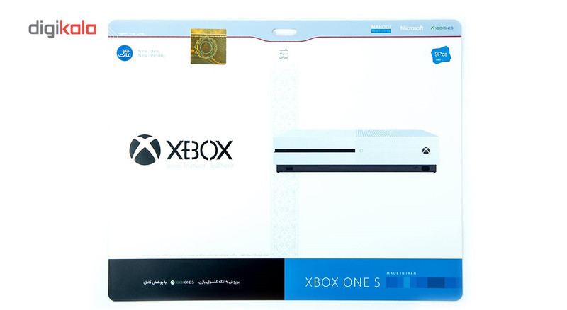 برچسب ماهوت مدلBlack Carbon-fiber Texture مناسب برای کنسول بازی Xbox One S