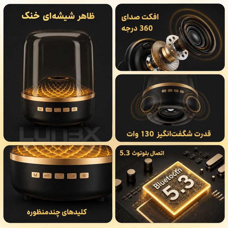 اسپیکر بلوتوثی قابل حمل لـونکس مدل LX4OO