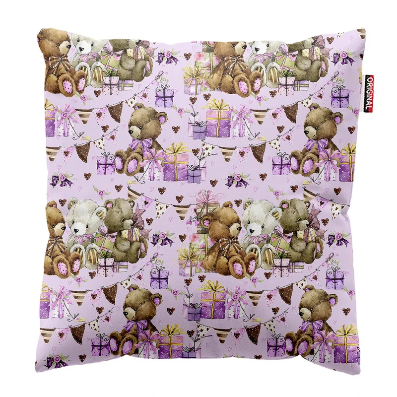 کوسن کودک پاد آفرین مدل خرس های مهربون کد 05 سایز 30*30 سانتی متر