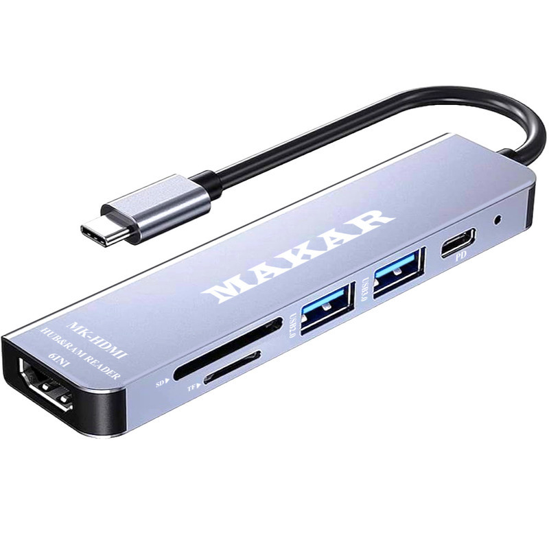 هاب 6 پورت USB-C ماکار مدل MK-HDMI