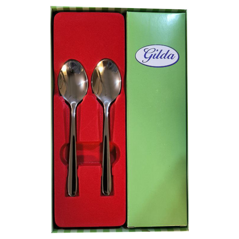 قاشق چای خوری گیلدا مدل دونا براق مجموعه 12 عددی