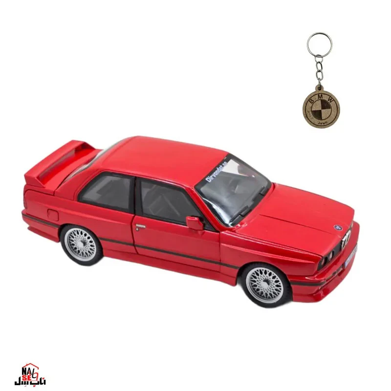ماکت ماشین ناب سل مدل بی ام و فلزی BMW M3 E30 به همراه جاسوییچی